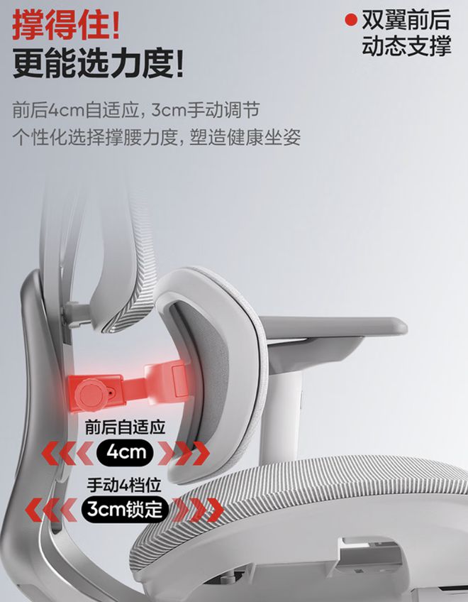体工学椅首销：悬浮椅背、双轴头枕1499 元起AG旗舰厅·(中国)网站网易严选 F300 人(图3)